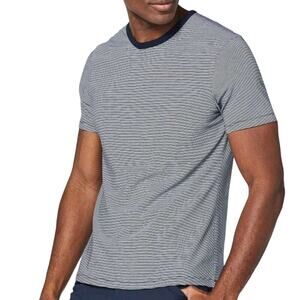 Lululemon XXL 5 Year Basic Tee Shirt Delta Stripe White True Navy